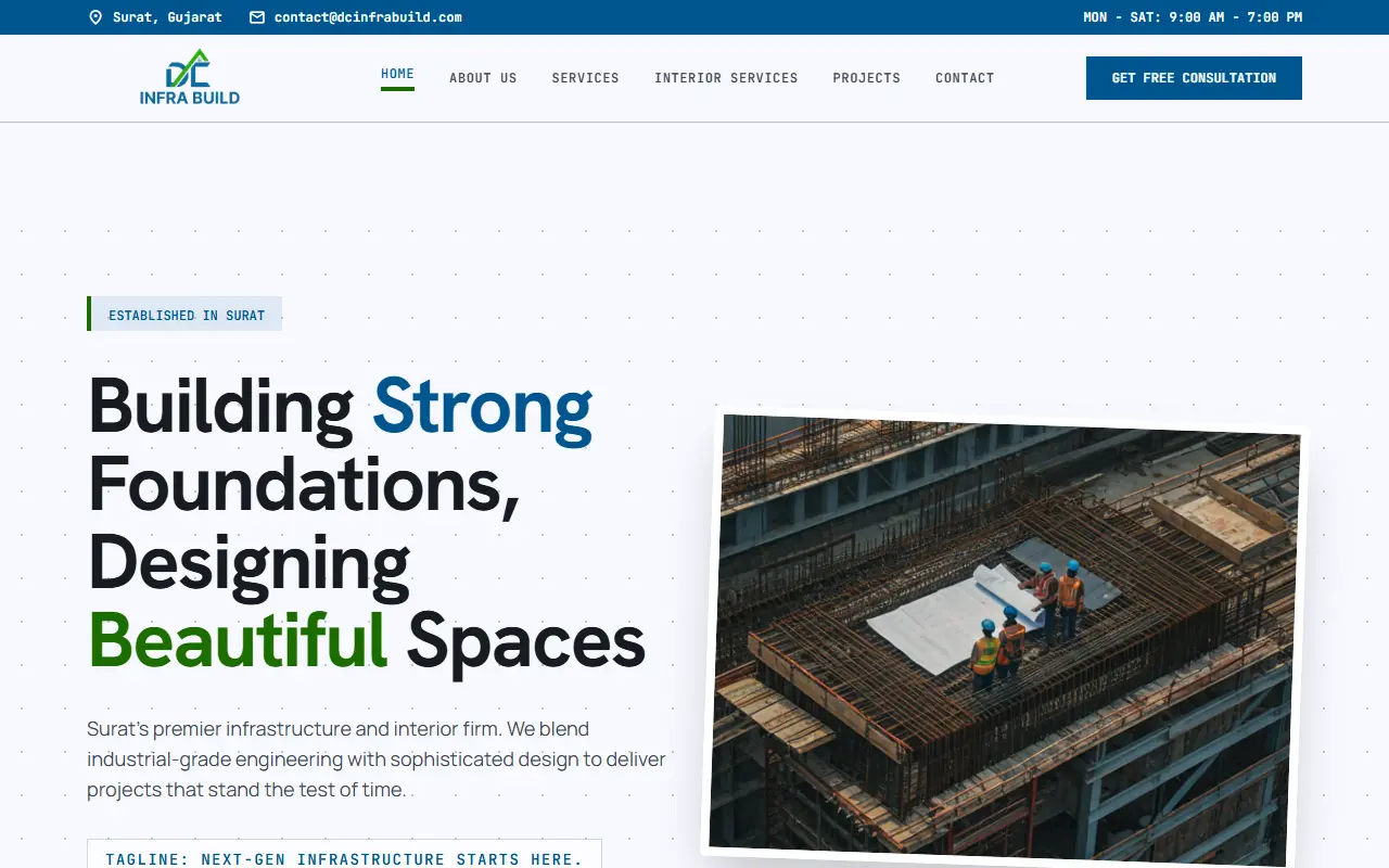 Screenshot of DC Infrabuild